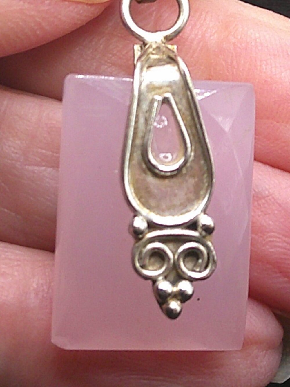 Sterling Silver and Rose Quartz Penant